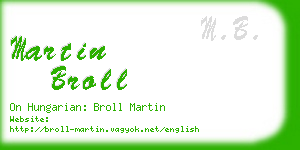 martin broll business card